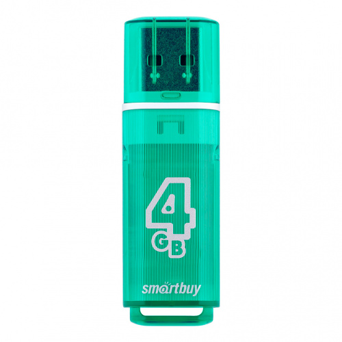 Флеш-накопитель USB  4GB  Smart Buy  Glossy  зелёный (SB4GBGS-G)