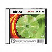 Диск MIREX DVD-RW 4X 4,7GB Slim case (1/50)