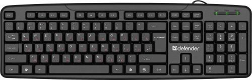 Клавиатура DEFENDER Astra HB-588 RU,полноразмерная, черный (1/20) (45588)