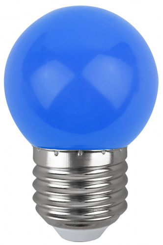 Лампа светодиодная ЭРА BL45-E27 Р45-1W-E27 (диод. шар син., 4SMD, 1W, E27, для белт-лайт) (10/100/6000) фото 3