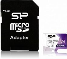 MicroSD  128GB  Silicon Power Class 10  Superior Pro Colorful + SD адаптер