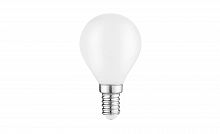 Лампа светодиодная GAUSS Filament Шар 9W 610lm 4100К Е14 milky диммируемая 1/10/50 (105201209-D)