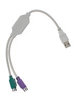 Кабель Telecom USB A->2xPS/2 (подключение PS/2 клав и мыши к USB порту) (1/200)