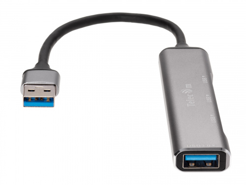USB-концентратор USB 3.0 -->USB3.0+3 USB2.0, Aluminum Shell, 0.2м Telecom <TA308U> (1/100) фото 3