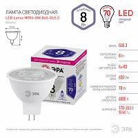 Лампа светодиодная ЭРА STD LED Lense MR16-8W-860-GU5.3 GU5.3 8Вт линзованная софит холодный белый свет (1/100)