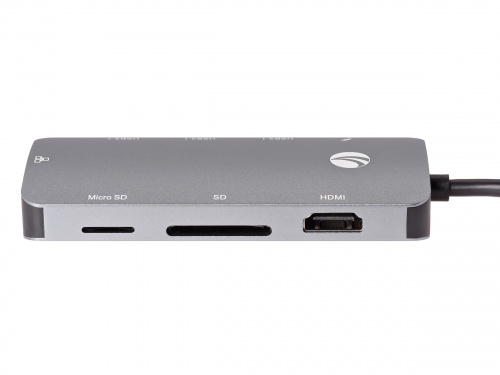 USB-концентратор USB3.1 Type-CM-->HDMI 4K*60Hz +3USB3.1(10Гбс)+RJ45+TF+SD+PD VCOM <CU4641> (1/125) фото 10