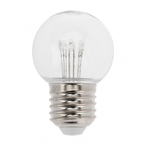 Лампа шар NEON-NIGHT Е27 6 LED Ø45мм - синяя, прозрачная колба, эффект лампы накаливания (1/100) фото 3