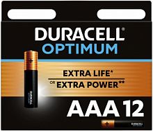 Батарея Duracell Alkaline LR03 Optimum AAA (12шт) блистер