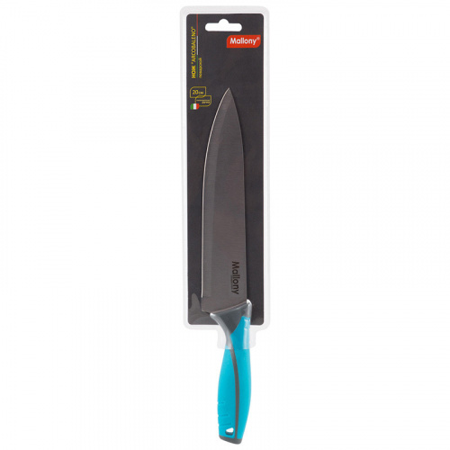 Нож с прорезиненной рукояткой ARCOBALENO MAL-01AR поварской, 20 см (1/24/48) фото 2