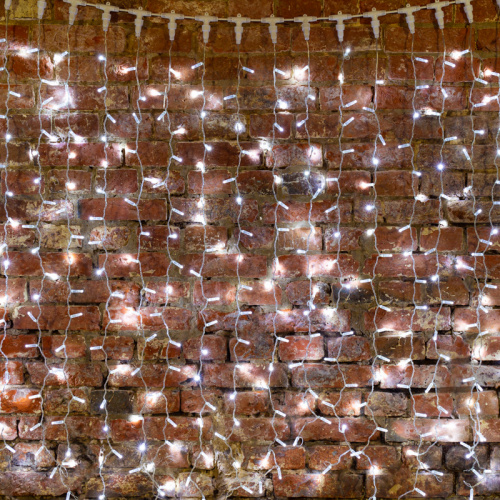 Гирлянда NEON-NIGHT "Светодиодный Дождь" 2х1,5м, постоянное свечение, прозрачный провод, 230 В, диоды БЕЛЫЕ, 360 LED (1/5) (235-305) фото 9