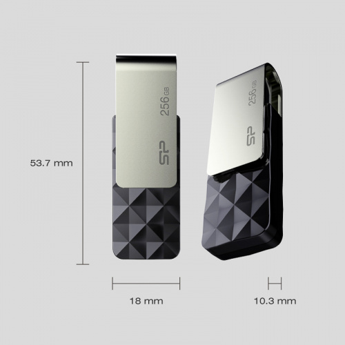 Флеш-накопитель USB 3.0  8GB  Silicon Power  Blaze B30  чёрный (SP008GBUF3B30V1K) фото 5