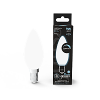 Лампа светодиодная GAUSS Filament Свеча 9W 610lm 4100К Е14 milky диммируемая 1/10/50 (103201209-D)