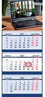 Календарь настенный K703 Офис: ноутбук металлический гребень 3 2023