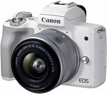 Фотоаппарат Canon EOS M50 Mark II серебристый 24.1Mpix 3" 4K WiFi EF-M15-45 IS STM LP-E12 (с объективом)