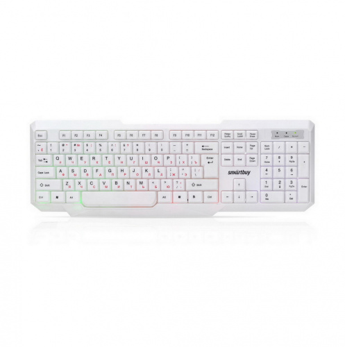 Клавиатура SmartBuy ONE 333, USB, белый, проводная, с подсветкой (1/20) (SBK-333U-W)