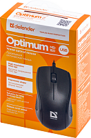 Мышь проводная оптическая DEFENDER Optimum MB-160, USB, 3 кнопки, черный (1/40) (52160)