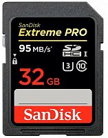 Карта памяти SDHC  32GB  SanDisk Class 10 Extreme Pro V30 UHS-I U3 (100 Mb/s) (SDSDXXO-032G-GN4IN)