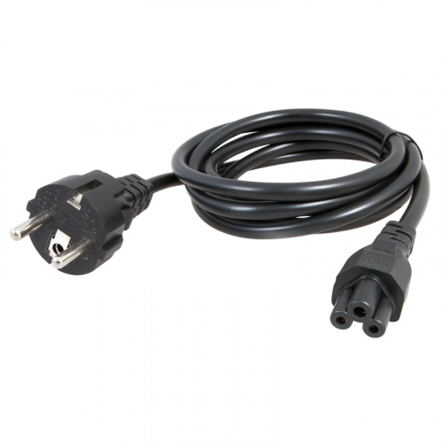 Шнур сетевой, евровилка - евроразъем С5, кабель 3x0,75 мм², длина 1,8 метра (для питания ноутбука) (PVC пакет) REXANT (10/100) фото 3