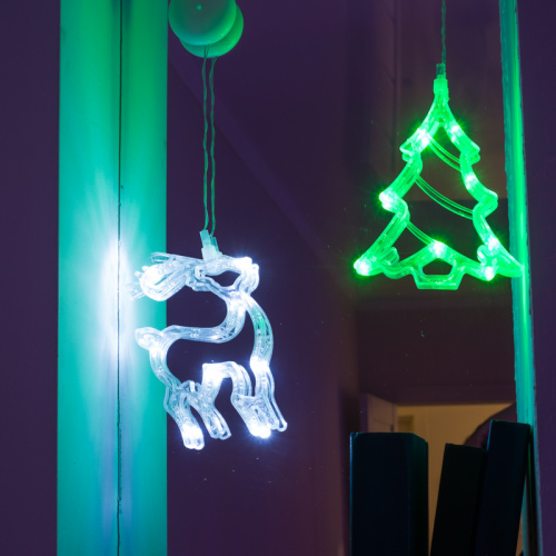 Фигура светодиодная NEON-NIGHT "Олененок" на присоске с подвесом, цвет БЕЛЫЙ (1/12) (501-016) фото 9