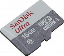Карта памяти MicroSD  16GB  SanDisk Class 10 Ultra Android UHS-I (100 Mb/s) без адаптера (SDSQUAR-016G-GN6MN)
