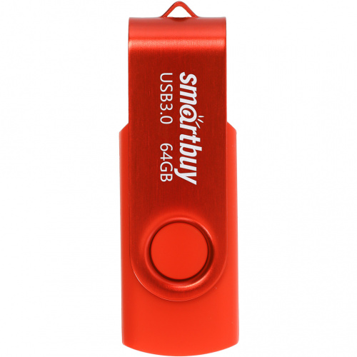 Флеш-накопитель USB 3.0  64GB  Smart Buy  Twist  красный (SB064GB3TWR)