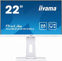 Монитор Iiyama 21.5" ProLite XUB2294HSU-W1 белый VA LED 4ms 16:9 HDMI M/M матовая HAS Pivot 3000:1 250cd 178гр/178гр 1920x1080 D-Sub DisplayPort FHD U