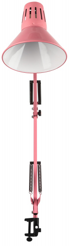 Светильник ЭРА настольный под лампу N-121-E27-40W-P Е27 на струбцине розовый (1/18) (Б0052761) фото 3