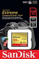 CF  SanDisk  Extreme 128GB  (120/85 MB/s)