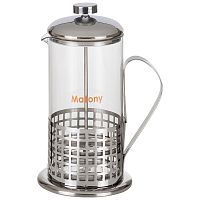 Чайник/кофейник (кофе-пресс) CELLULA,1000 мл, из жаропр стекла, в корпусе из нерж стали, B511-1000ML (1/12) (950064)