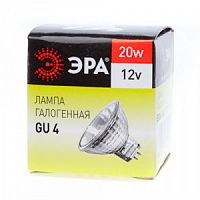 Лампа ЭРА галогенная MR11 GU4 20Вт 12B 3000К прозрачная (тёплый свет) (10/200/8400)