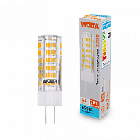 Лампа светодиодная WOLTA G4 (керамика) JC 7Вт 600лм 6500K 220V 1/10/100/1000 (WSTD-JC-220V7W6KG4-C)