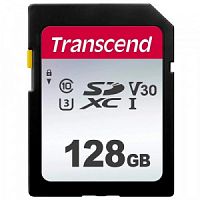 Карта памяти SDXC  128GB  Transcend 300S UHS-I U1 (TS128GSDC300S)