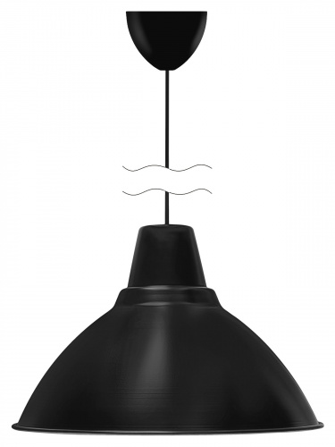 Светильник НСБ 2537/1 "Steel" 40 Вт, E27, черный, шнур черный TDM (1/1) фото 3