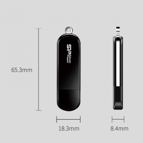 Флеш-накопитель USB  16GB  Silicon Power  LuxMini 322  чёрный (SP016GBUF2322V1K) фото 3