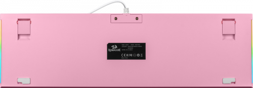 Клавиатура механическая игровая REDRAGON Hades Розовая, тихая, 104 клавиши, бело-розовый (1/10) (70821) фото 2