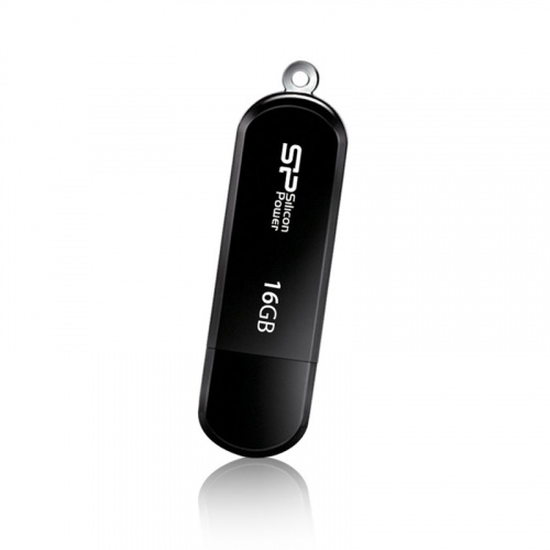 Флеш-накопитель USB  16GB  Silicon Power  LuxMini 322  чёрный (SP016GBUF2322V1K)