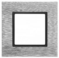 Рамка ЭРА, серии ЭРА Elegance, скрытой установки, на 1 пост, металл, сталь+антр