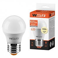 Лампа светодиодная WOLTA Шар G45 10Вт 3000К 900лм Е27 1/50 (25Y45GL10E27)