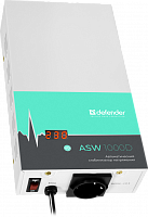 Стабилизатор напряжения DEFENDER ASW 1000D настенный 600Вт толщина 65мм, 1 розетка (1/6)