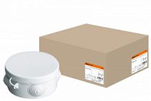 Распаячная коробка ОП D85х40мм, крышка, IP54, 4вх. TDM (1/120)