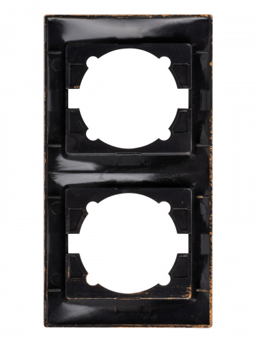 Рамка 2-х постовая вертикальная старинная бронза с/у, "Лама" (1/20) TDM (SQ1815-0779) фото 3