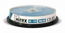 Диск MIREX CD-RW 700Мб 4X-12X Cake box 10 (10/300) (UL121002A8L)