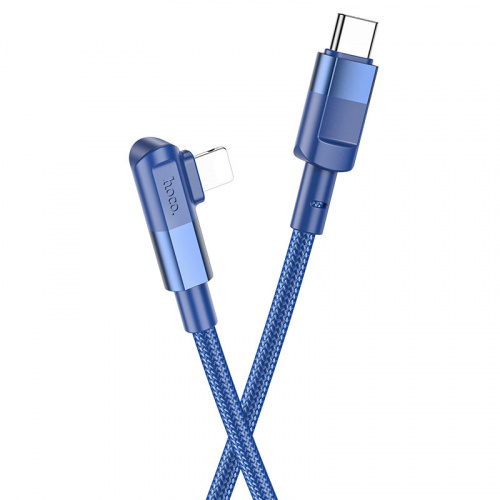 Кабель Type-C - 8 pin HOCO U108, 2.0м, цвет: синий (1/22/220) (6931474764874)