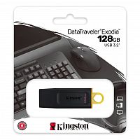 USB 3.2  128GB  Kingston  DataTravele Exodia  чёрный/жёлтый