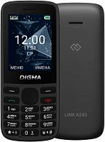 Мобильный телефон Digma A243 Linx 32Mb 32Mb черный моноблок 2Sim 2.4" 240x320 GSM900/1800 GSM1900 (1888900)
