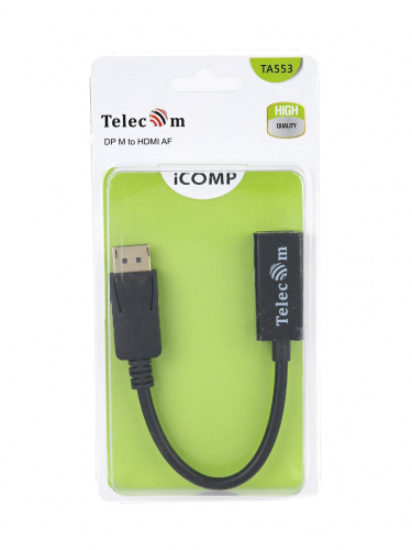 Кабель-переходник DP --> HDMI-F 0.2m , Telecom <TA553> (1/100) фото 3