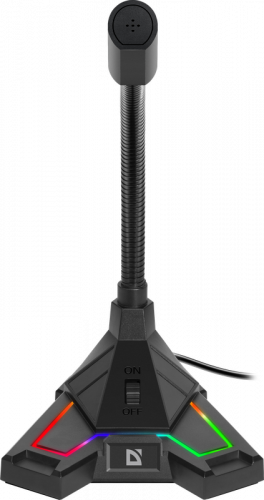 Игровой стрим микрофон DEFENDER Pitch GMC 200 3,5 мм, LED, провод 1.5 м (1/16) (64620) фото 4