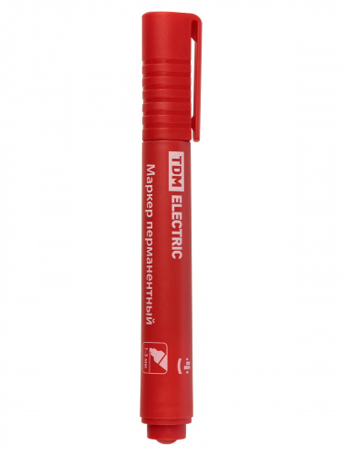 Маркер перманентный 1-3 мм, красный (пакет) круглый наконечник TDM (10/600) фото 5