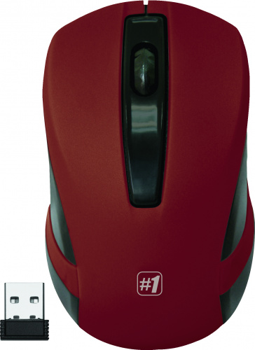 Беспроводная мышь DEFENDER MM-605, 3 кнопки,1200dpi, USB, красный (1/40) (52605) фото 3