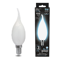 Лампа светодиодная GAUSS Filament Свеча на ветру 9W 610lm 4100К Е14 milky 1/10/50 (104201209)